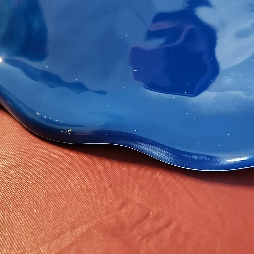 Cynthia Rowley bright blue yellow melamine serving bowl summer salad picnic